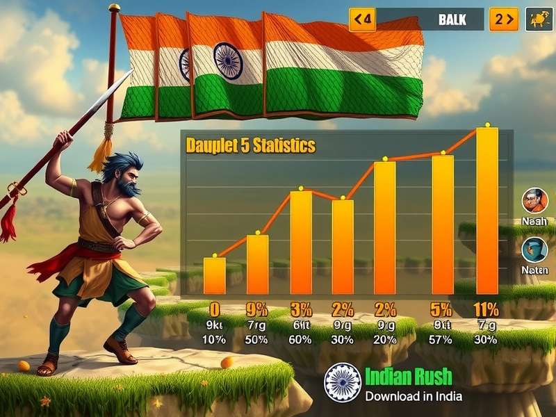 Indian Rush gameplay screenshot showing character in action